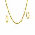 14K Yellow Gold Rope Chain Set