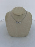 "MOM" Crystal Pavé Letter Bar Necklace — 18" Chain with 2" Extender