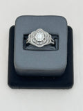 10K White Gold 1.25 CTW Floral Triple Halo Diamond Ring