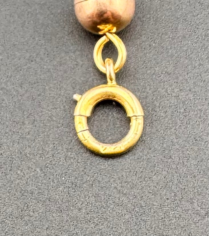 Previously Owned 10K Rose Gold & Pearl Station Bracelet with 14K Clasp