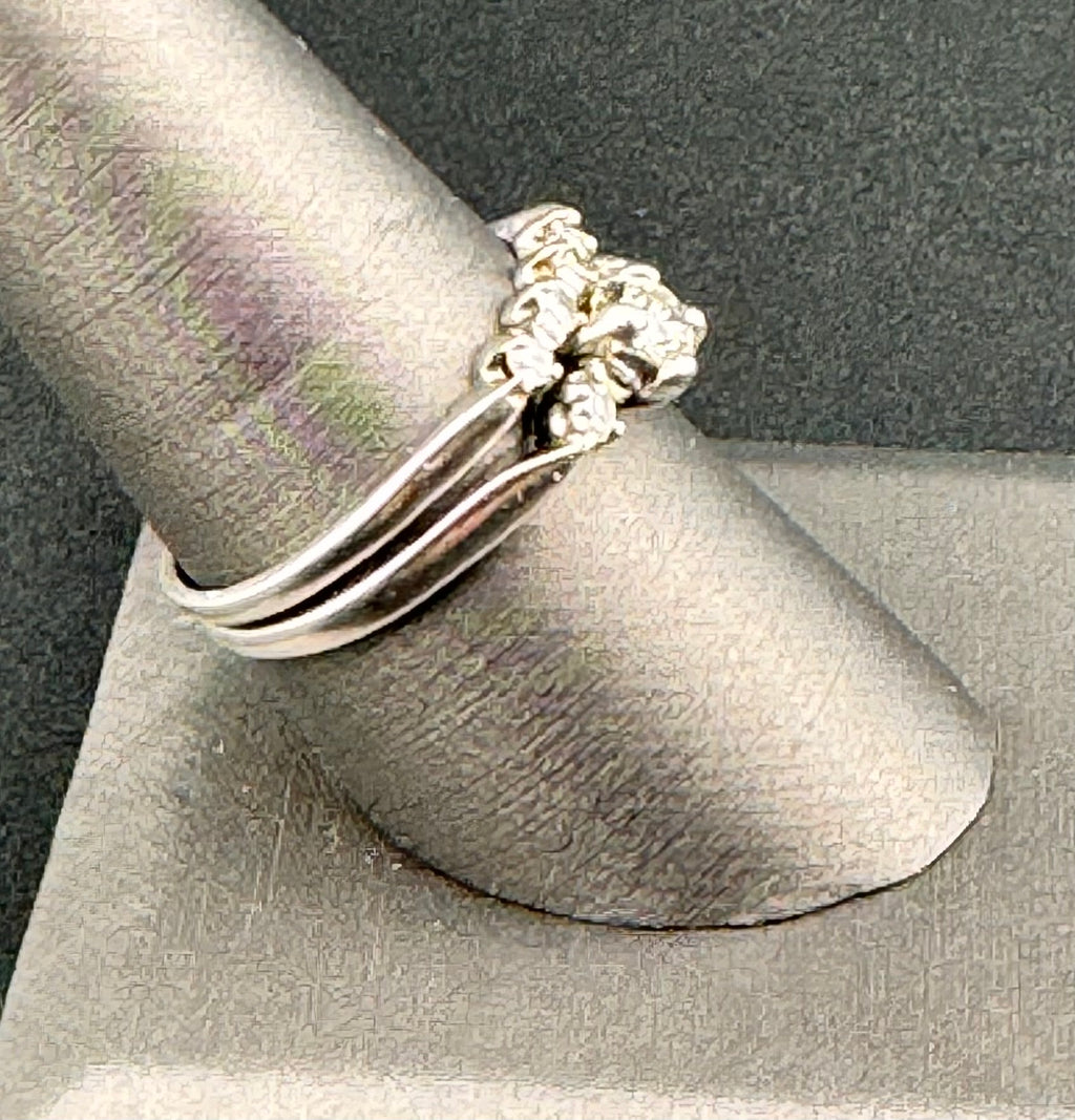 Platinum 1/2 CTW Diamond Bridal Set | Three-Stone Engagement Ring & Diamond Wedding Band