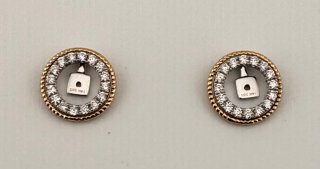 14K Two-Tone Diamond Earring Jackets, 1/2 ctw – Wear 2 Ways