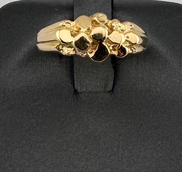 10K Yellow Gold Ladies Nugget Fashion Ring