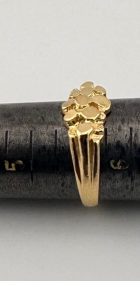 10K Yellow Gold Ladies Nugget Fashion Ring