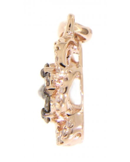 14K Rose Gold Diamond Flower Cluster Pendant, 1/4 CTW – White & Fancy Brown Diamonds