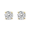 14K Yellow Gold Diamond Stud Earrings, 1 ctw – 4-Prong Setting