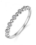 Low Profile 14K White Gold Diamond Wedding Band | 0.08 CTW