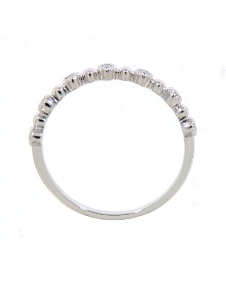 Low Profile 14K White Gold Diamond Wedding Band | 0.08 CTW