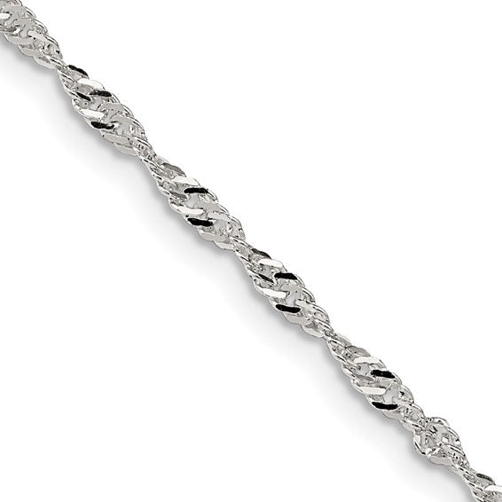 The Sparkle Chain – 20" Singapore Necklace | 925 Sterling Silver