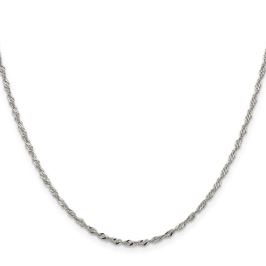 The Sparkle Chain – 20" Singapore Necklace | 925 Sterling Silver