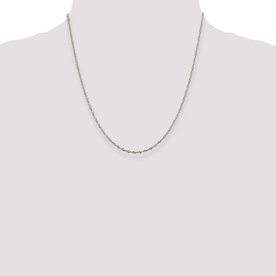 The Sparkle Chain – 20" Singapore Necklace | 925 Sterling Silver