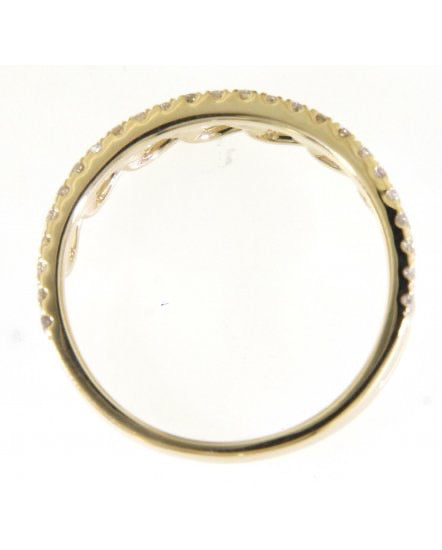 14K Yellow Gold Diamond Micro-Pavé Chain Link Wedding Band | 1/4 CTW
