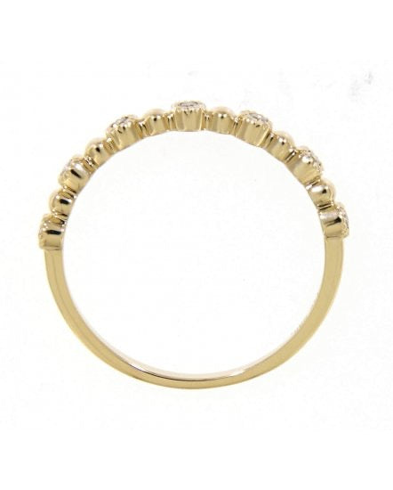 Low Profile 14K Yellow Gold Diamond Wedding Band | 0.08 CTW