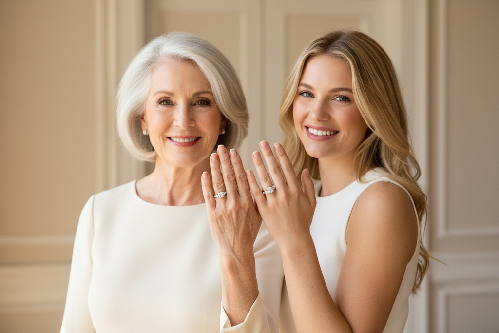 Platinum Diamond Bridal Set - Two Generations