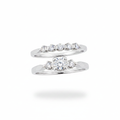 Platinum Diamond Bridal Set - Suspended White Background v2